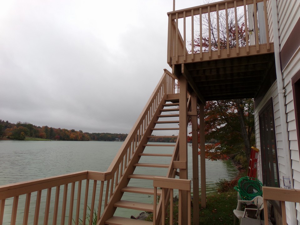lake front views! each apartment has its own space for privacy and lake front views.