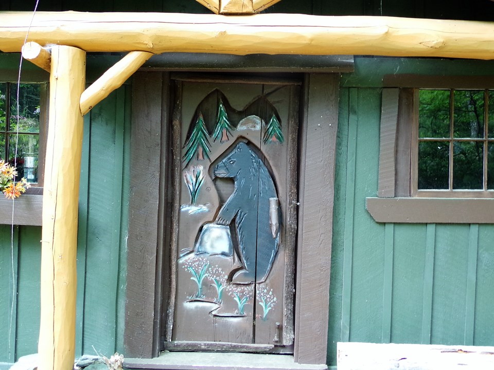 hand carved door
